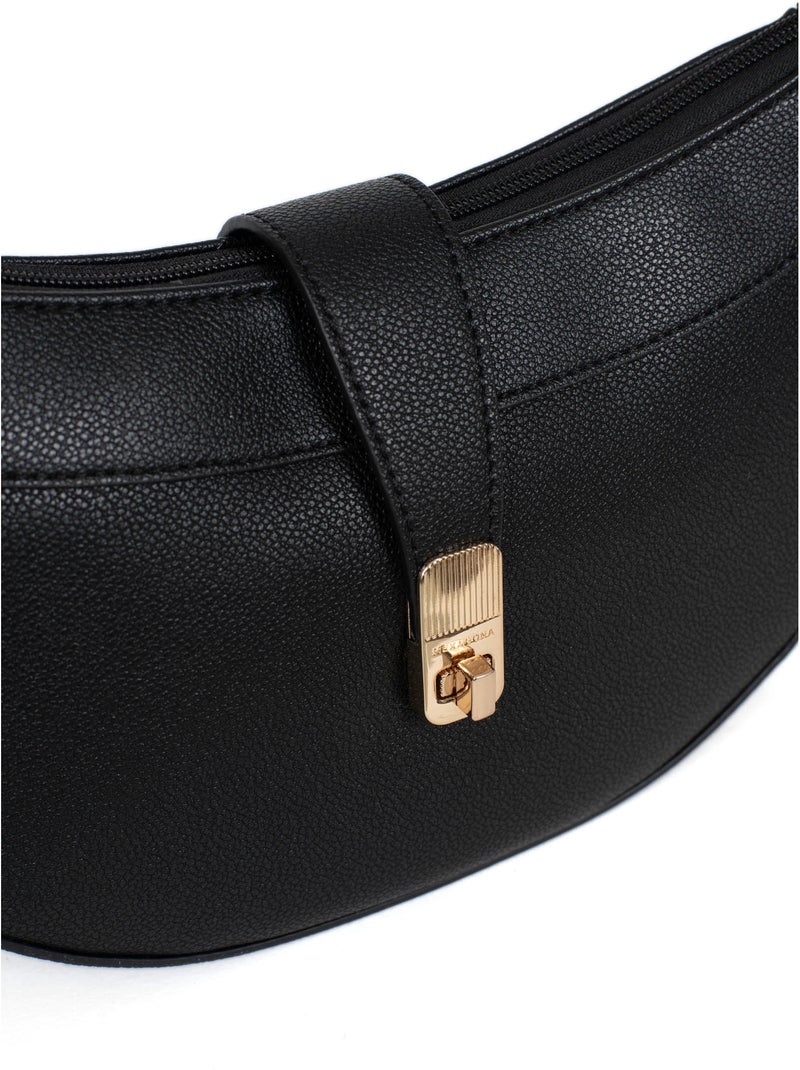 Bolso de hombro con 1 asa lys hexagona Negro - Kiabi
