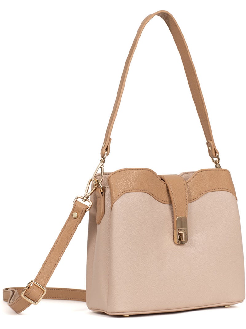 Bolso de hombro con 1 asa lys hexagona Nude - Kiabi