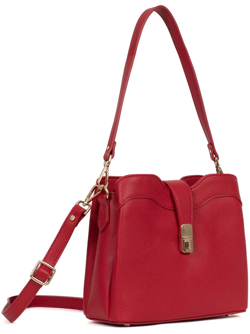 Bolso de hombro con 1 asa lys hexagona Rojo - Kiabi