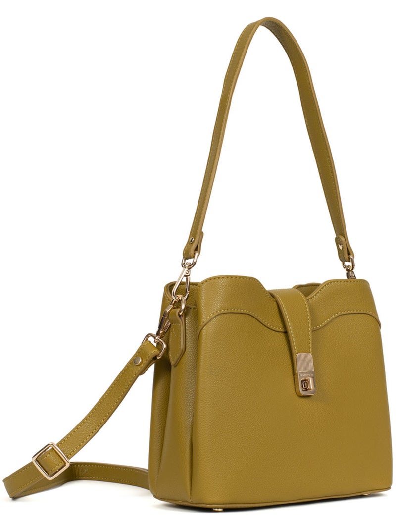 Bolso de hombro con 1 asa lys hexagona Verde anís - Kiabi