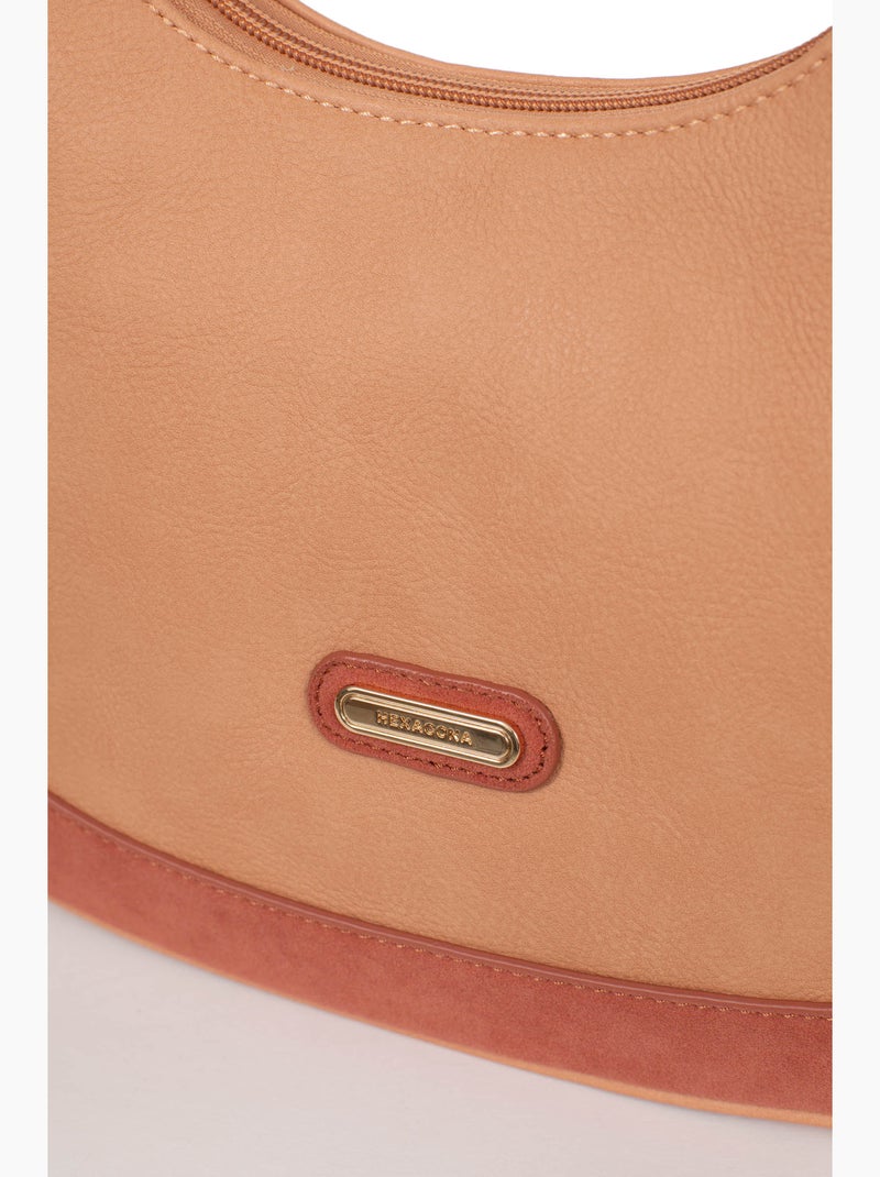 Bolso de hombro con 1 asa moly hexagona Melocotón - Kiabi