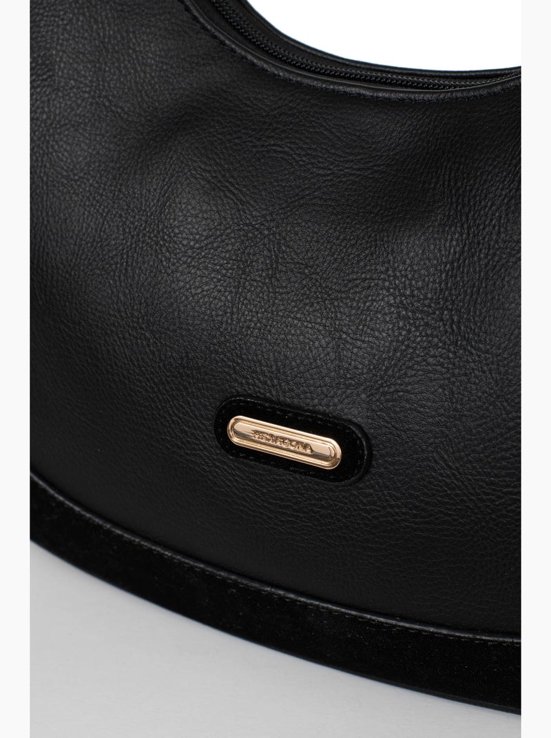 Bolso de hombro con 1 asa moly hexagona Negro - Kiabi