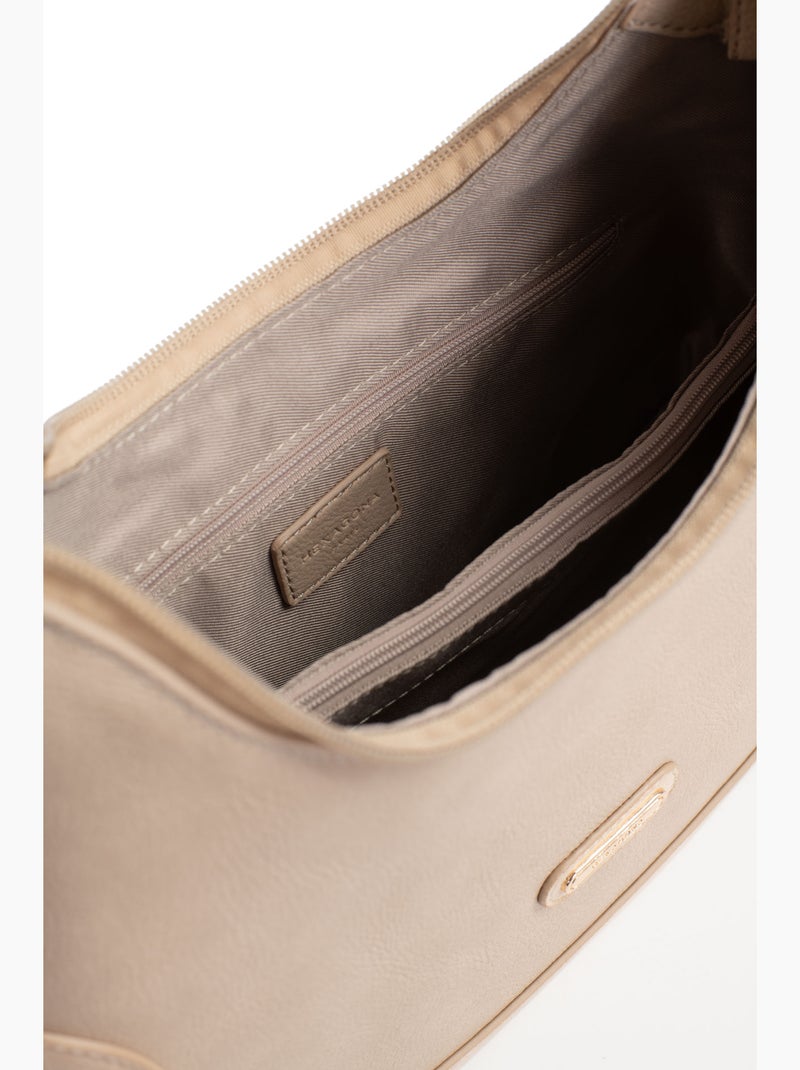 Bolso de hombro con 1 asa moly hexagona Taupe - Kiabi