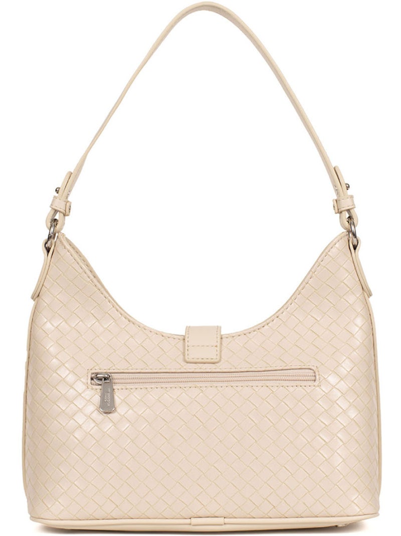 Bolso de hombro con 1 asa nila hexagona Marfil - Kiabi
