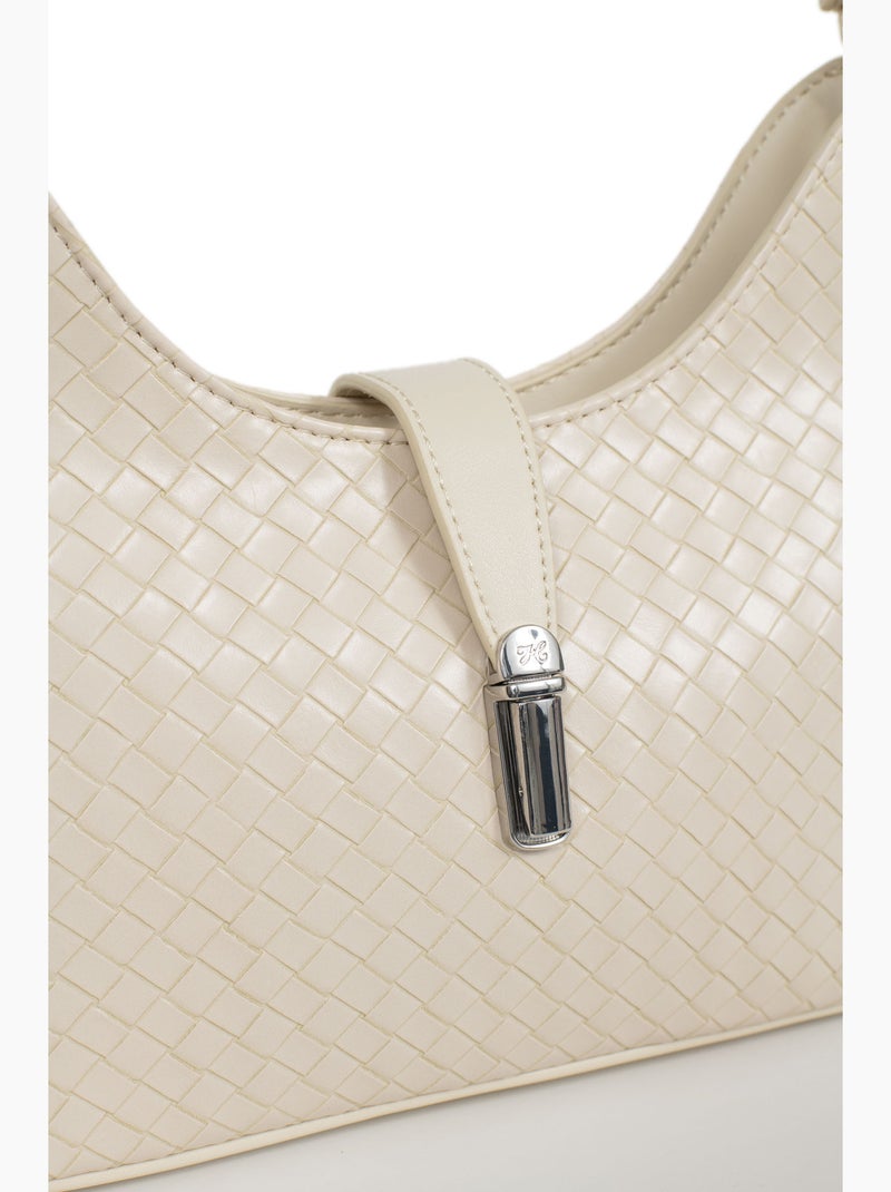 Bolso de hombro con 1 asa nila hexagona Marfil - Kiabi