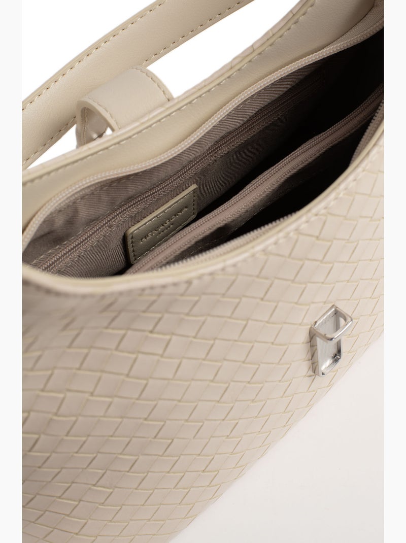Bolso de hombro con 1 asa nila hexagona Marfil - Kiabi