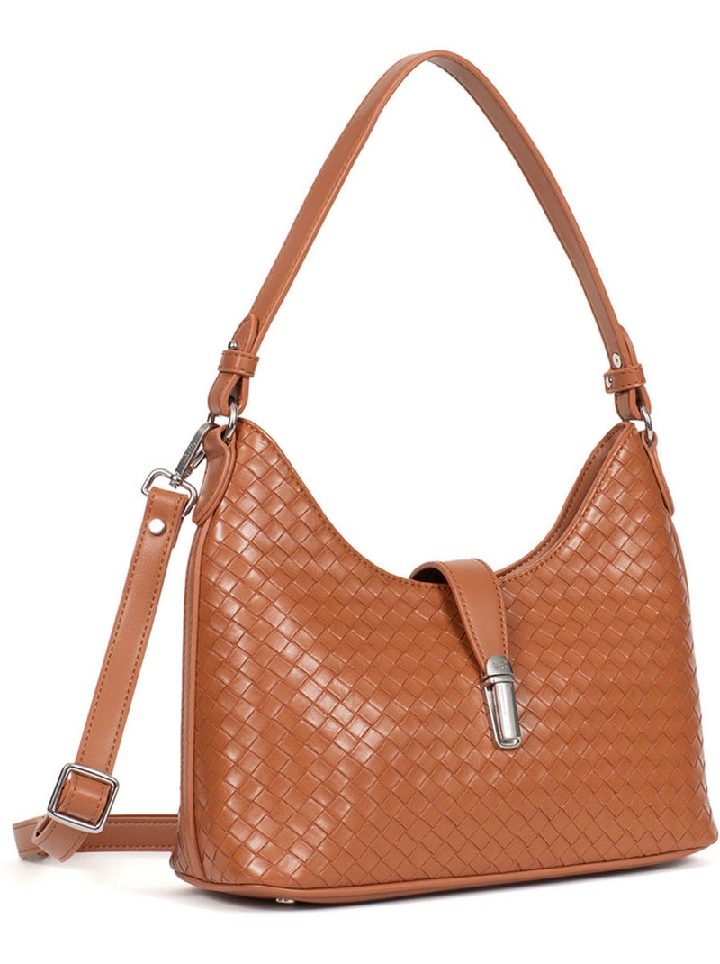 Bolso de hombro con 1 asa nila hexagona Marrón caramelo - Kiabi