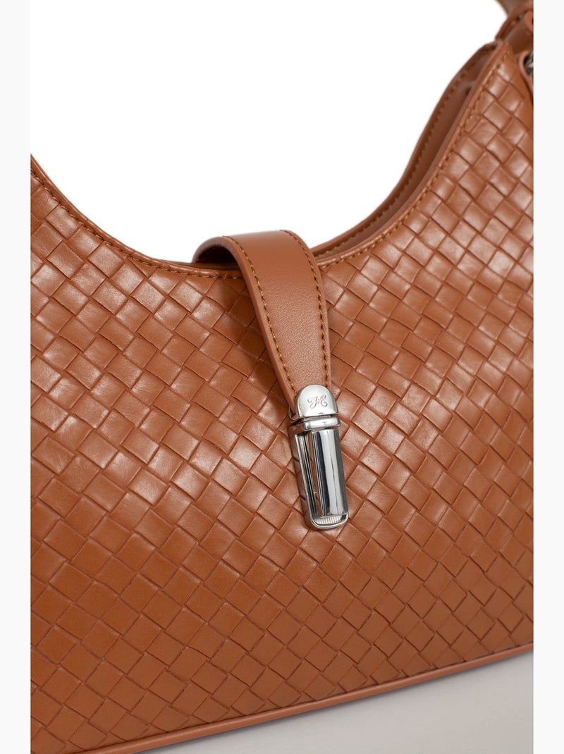 Bolso de hombro con 1 asa nila hexagona Marrón caramelo - Kiabi