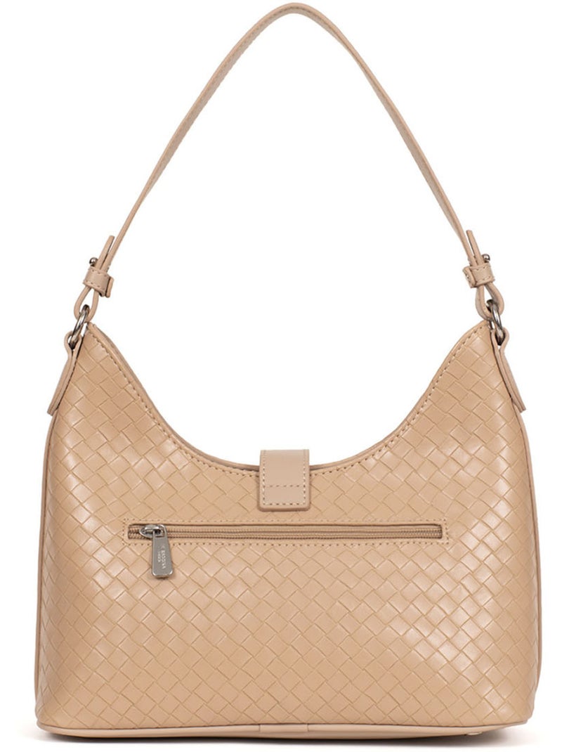 Bolso de hombro con 1 asa nila hexagona Taupe - Kiabi