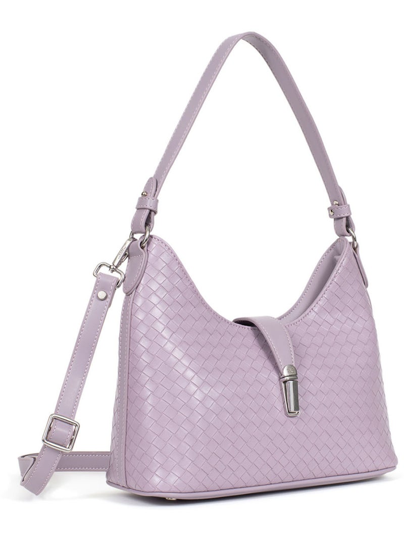 Bolso de hombro con 1 asa NILA Malva chiaro - Kiabi