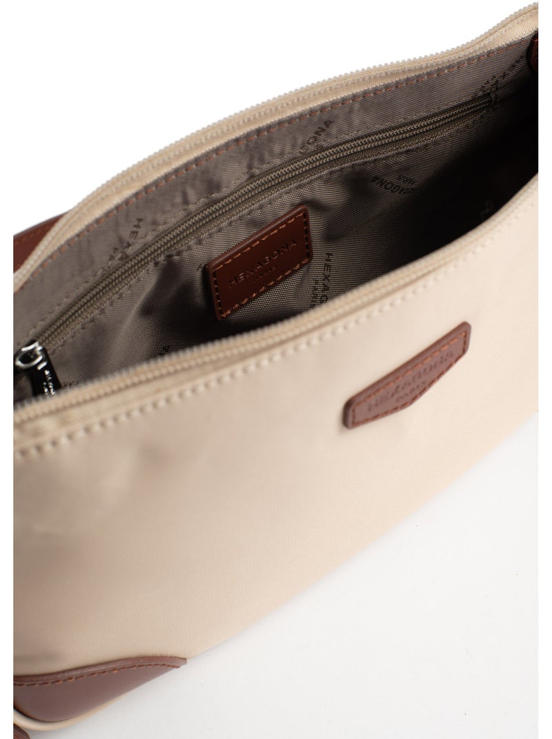 Bolso de hombro con 1 asa pop hexagona Beige arena - Kiabi