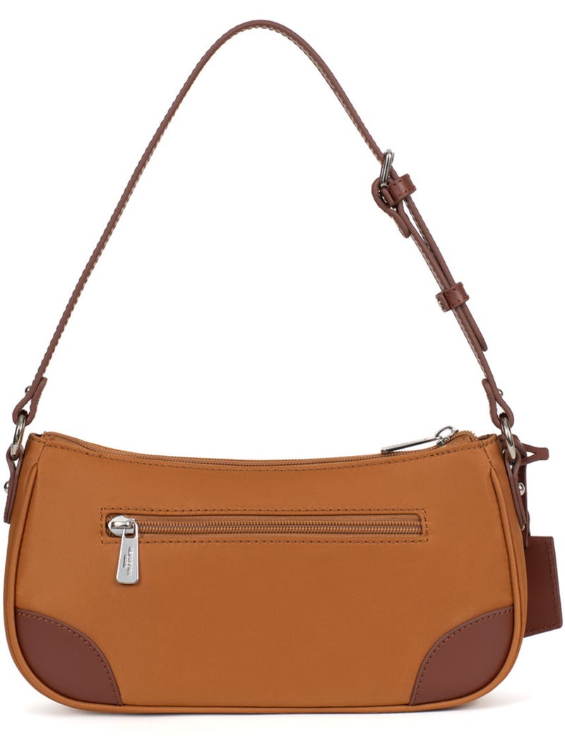 Bolso de hombro con 1 asa pop hexagona Marrón caramelo - Kiabi