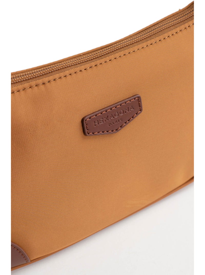 Bolso de hombro con 1 asa pop hexagona Marrón caramelo - Kiabi