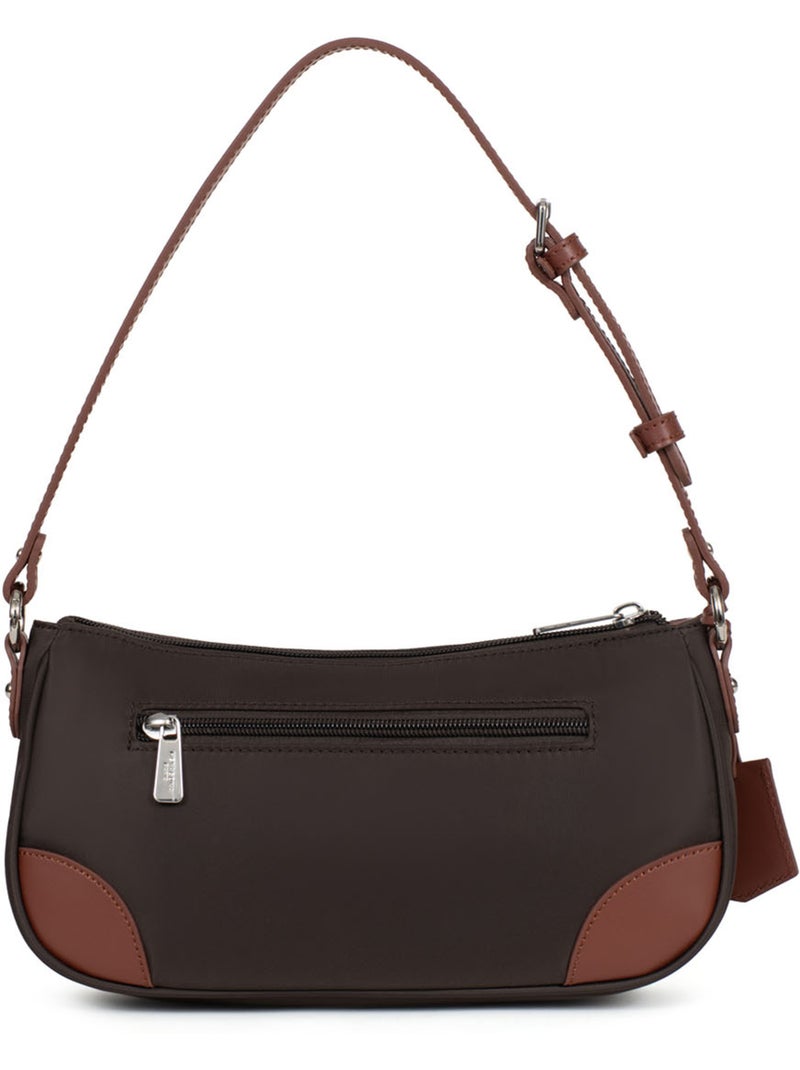 Bolso de hombro con 1 asa pop hexagona Marrón oscuro - Kiabi