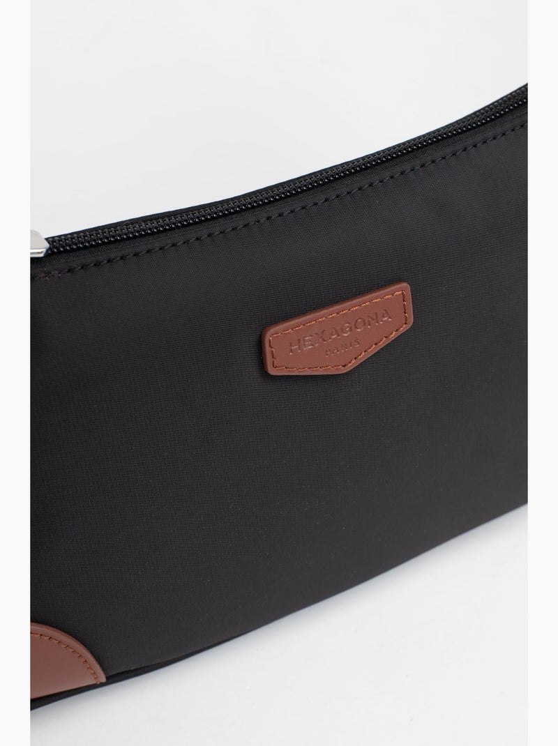 Bolso de hombro con 1 asa pop hexagona Negro Marrón - Kiabi