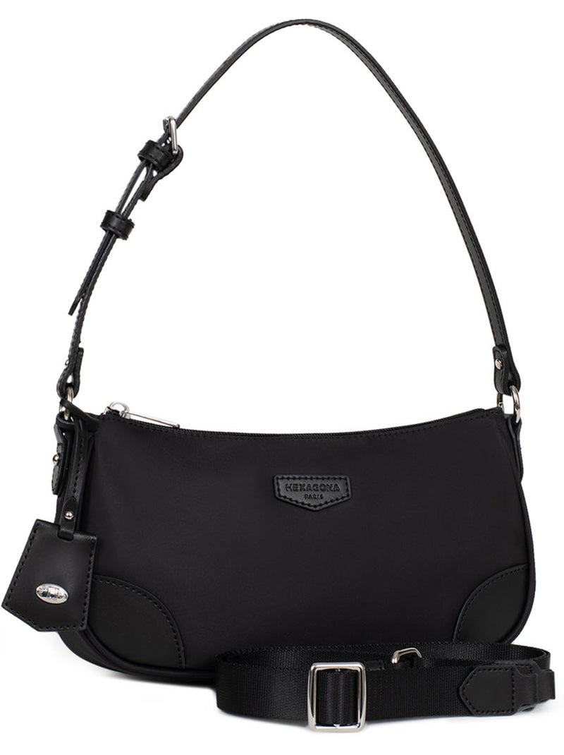 Bolso de hombro con 1 asa pop hexagona Negro - Kiabi