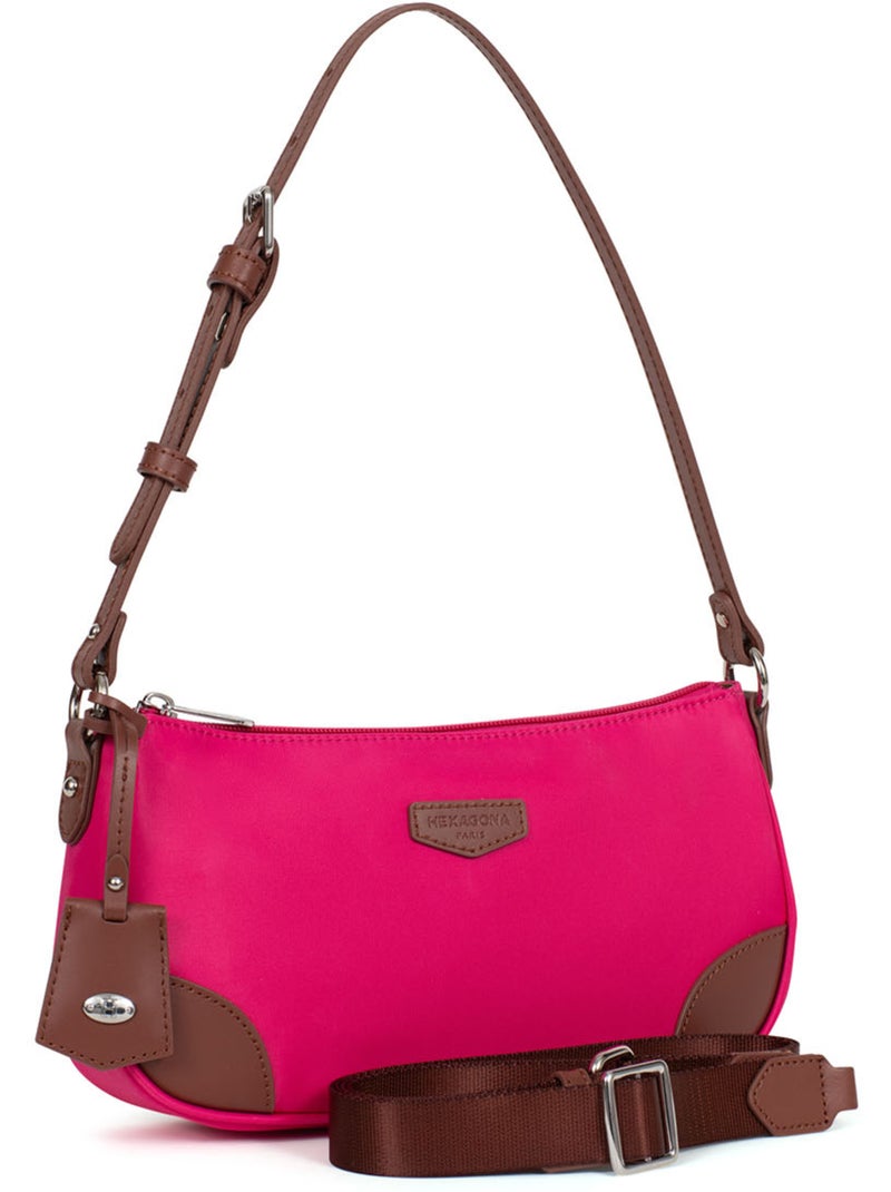 Bolso de hombro con 1 asa pop hexagona Rosa fucsia - Kiabi