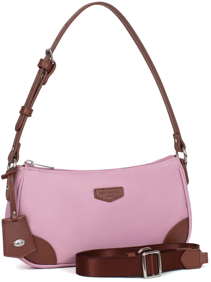 Bolso de hombro con 1 asa pop hexagona Rosa pálido - Kiabi