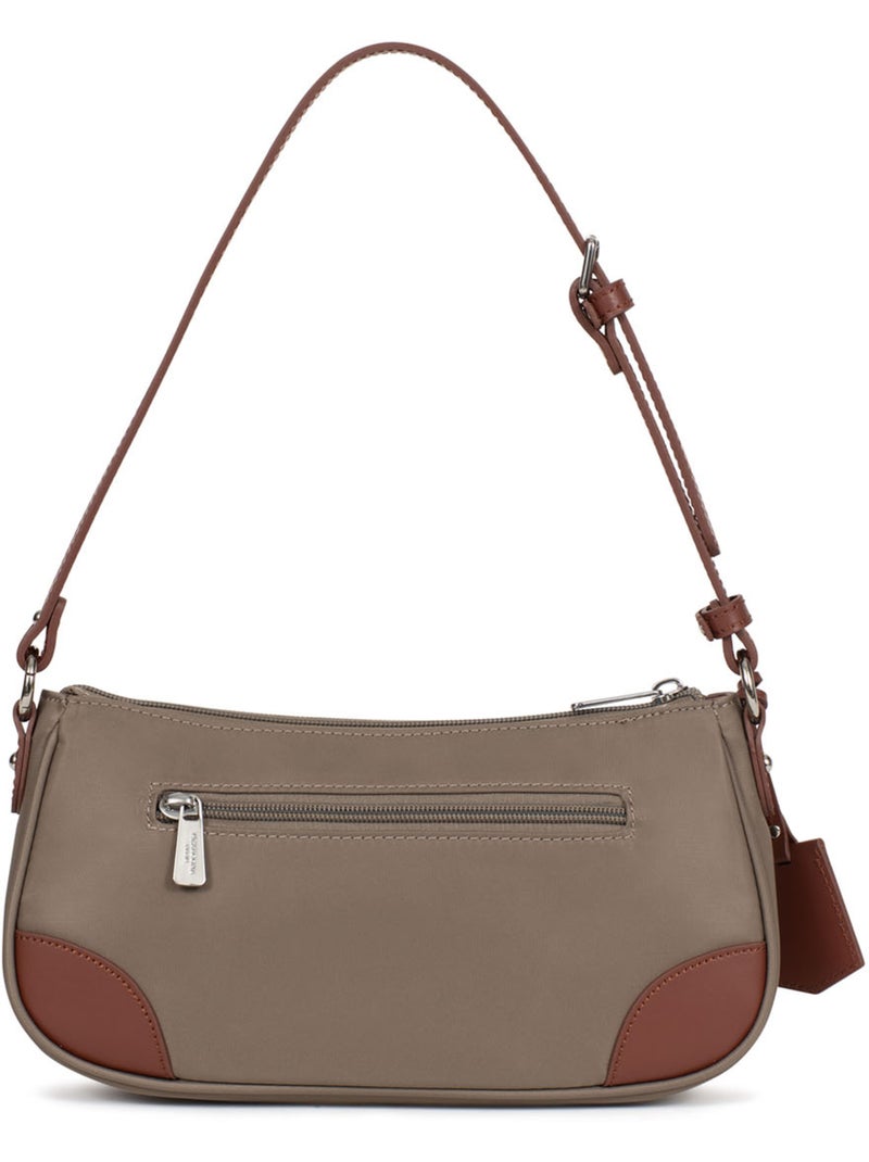 Bolso de hombro con 1 asa pop hexagona Taupe - Kiabi