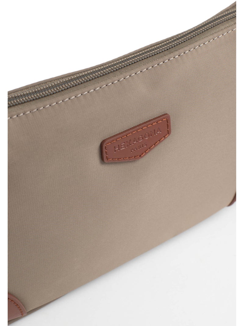Bolso de hombro con 1 asa pop hexagona Taupe - Kiabi