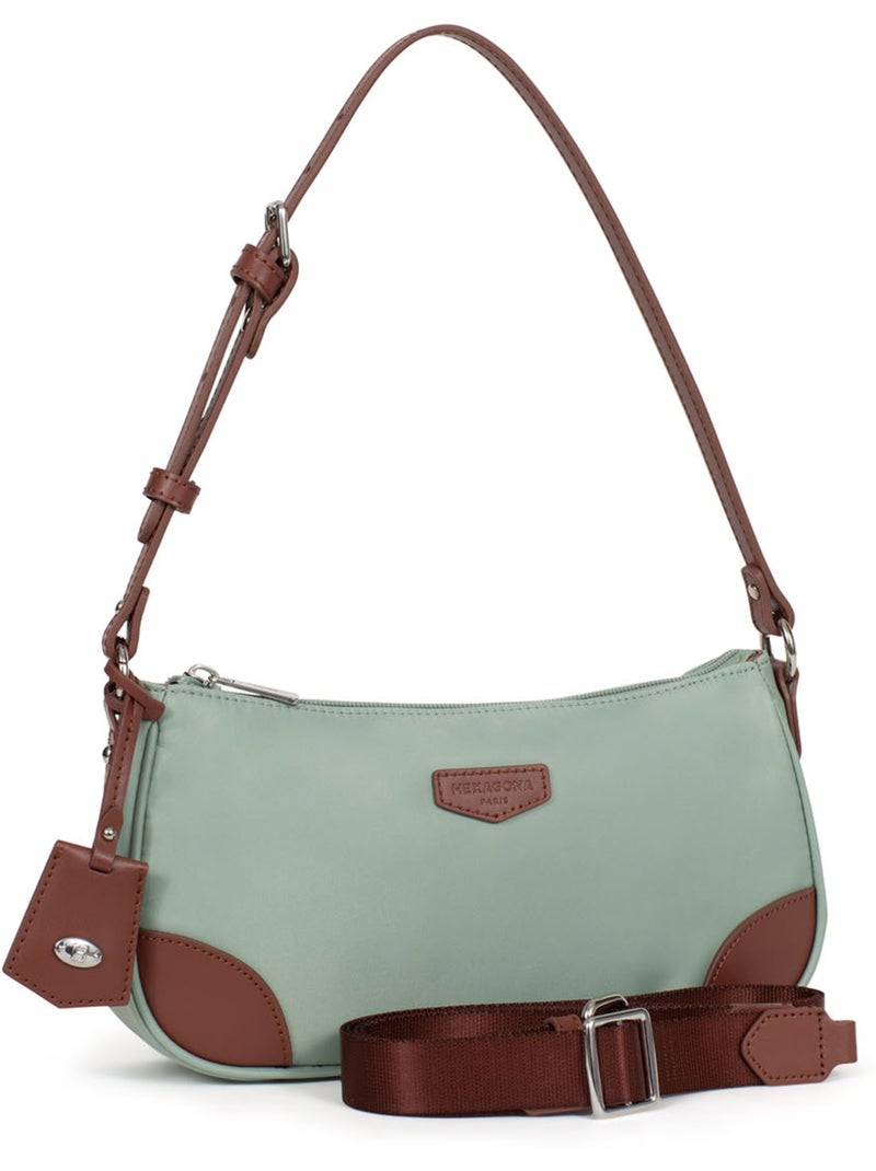 Bolso de hombro con 1 asa pop hexagona Verde claro - Kiabi