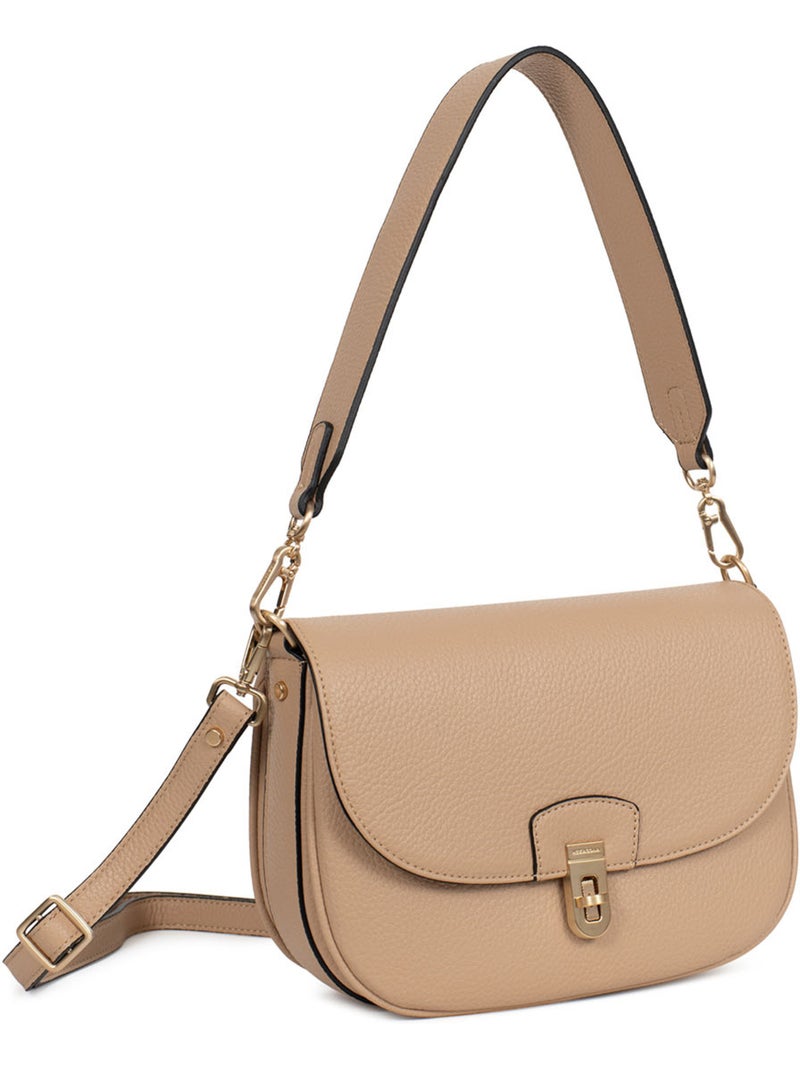 Bolso de hombro con 1 asa ZORA Beige arena - Kiabi