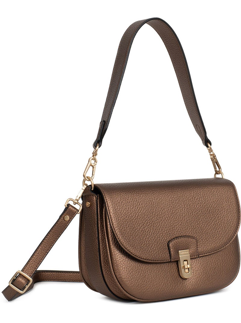 Bolso de hombro con 1 asa zora hexagona Bronce - Kiabi
