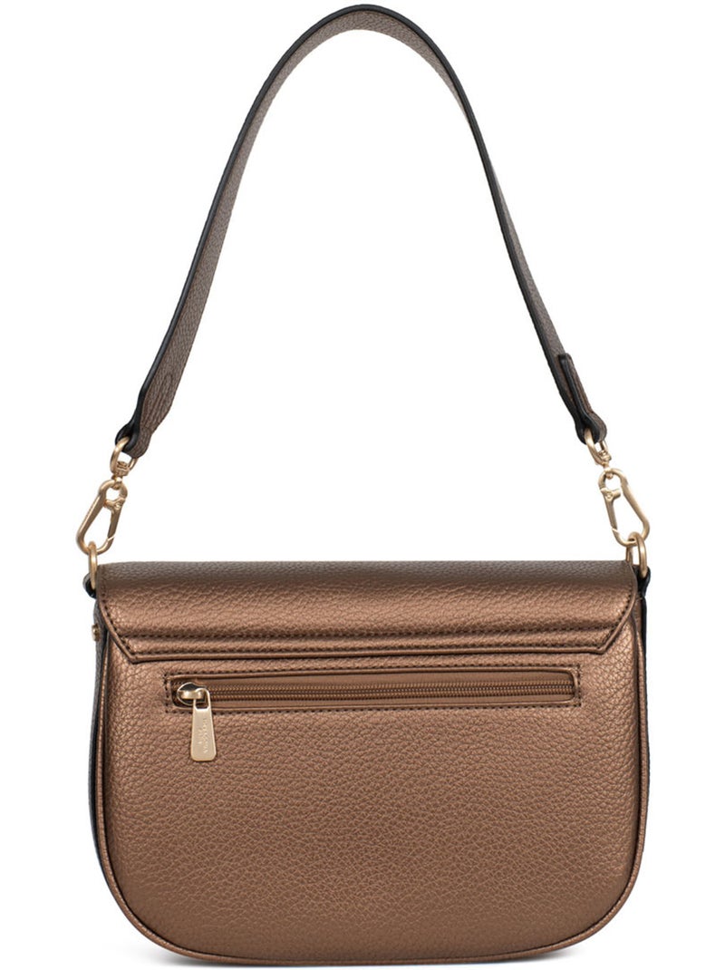 Bolso de hombro con 1 asa zora hexagona Bronce - Kiabi