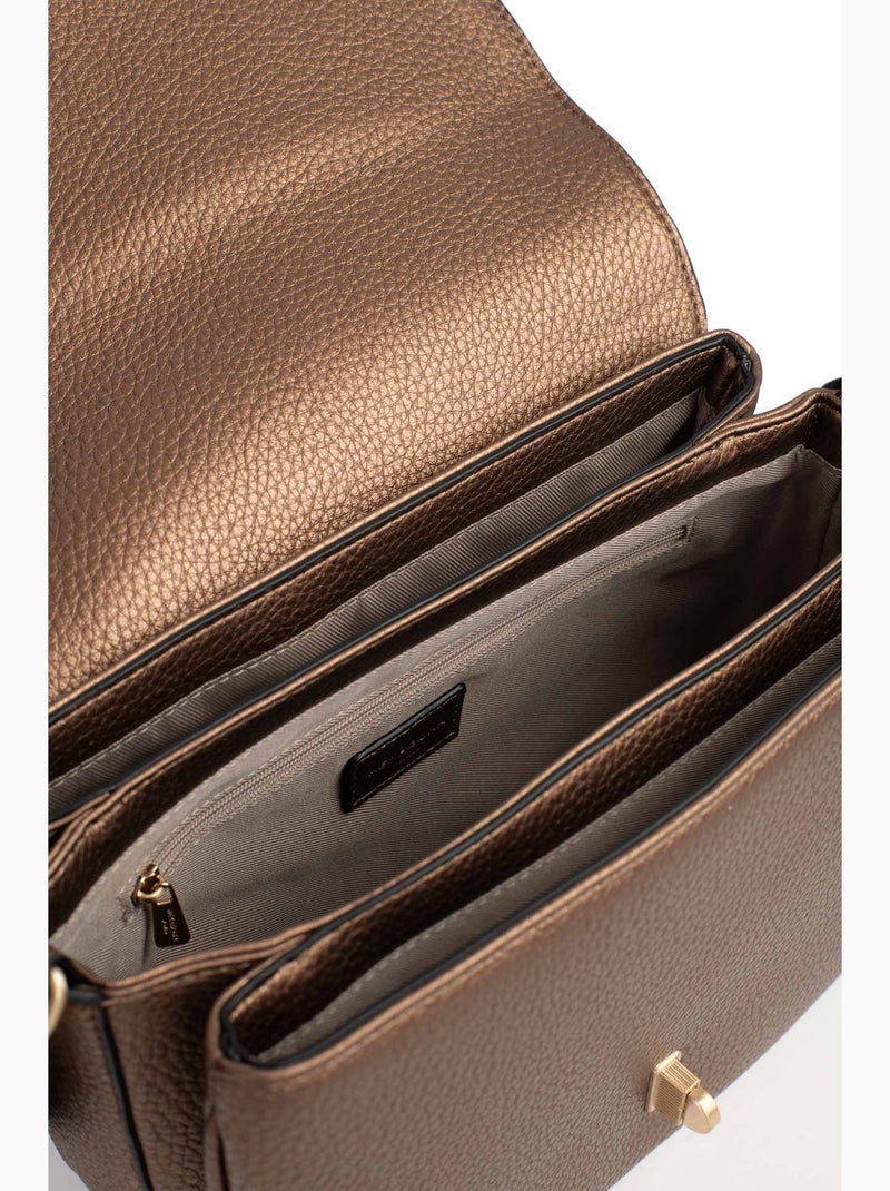 Bolso de hombro con 1 asa zora hexagona Bronce - Kiabi