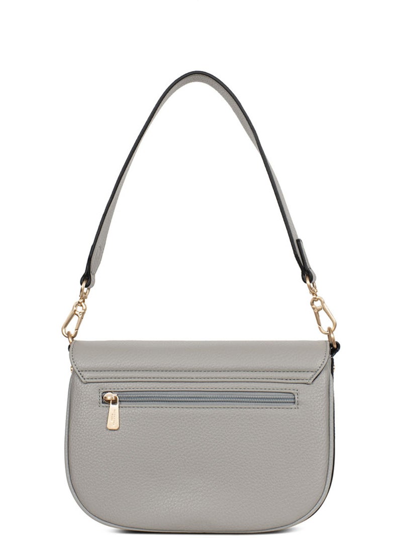 Bolso de hombro con 1 asa zora hexagona Gris claro - Kiabi