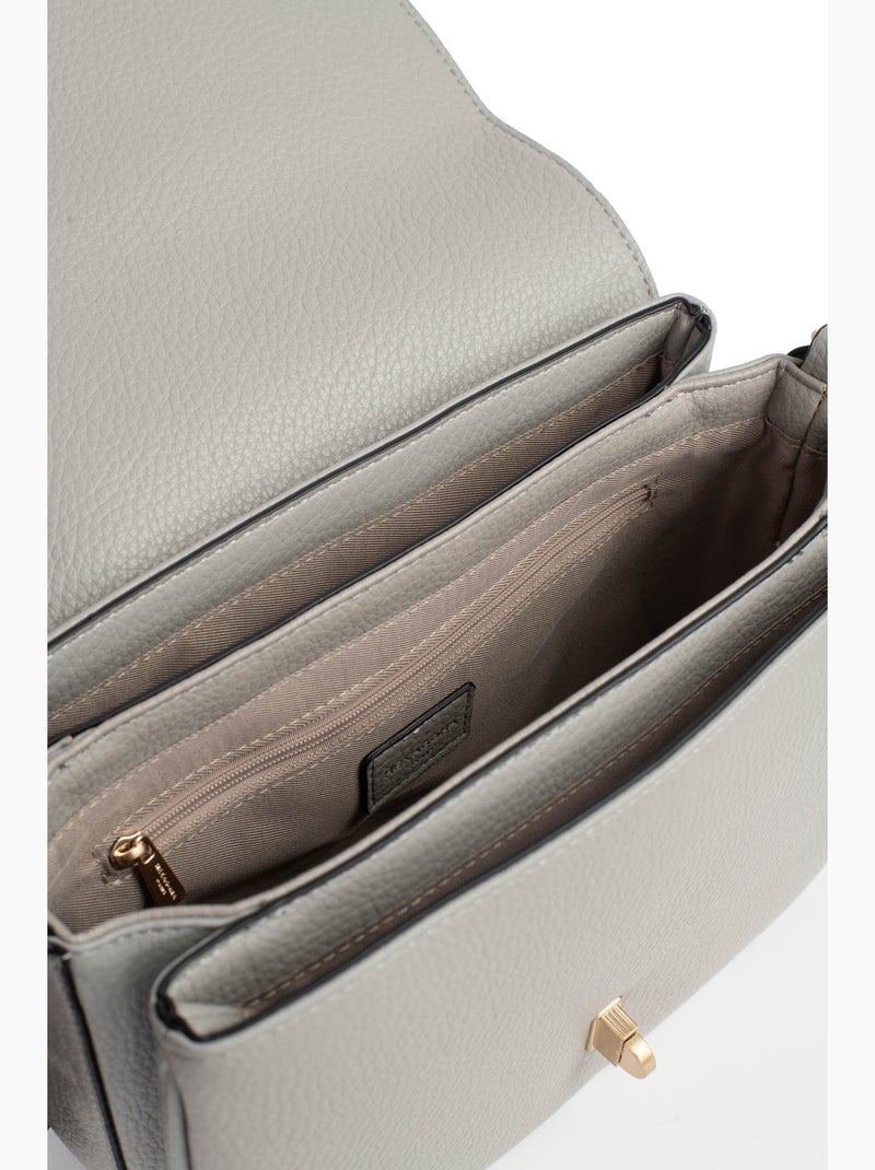 Bolso de hombro con 1 asa zora hexagona Gris claro - Kiabi