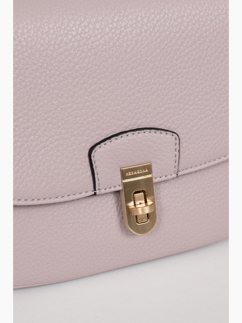 Bolso de hombro con 1 asa zora hexagona Malva chiaro - Kiabi