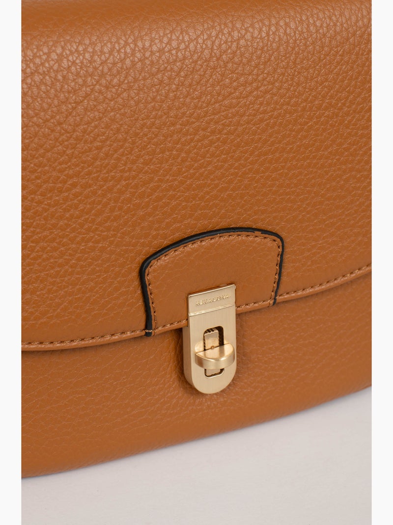 Bolso de hombro con 1 asa zora hexagona Marrón caramelo - Kiabi
