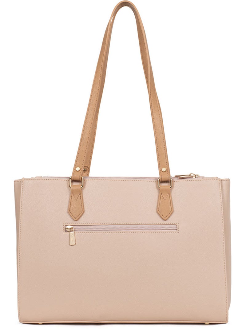 Bolso de hombro con 2 asas - 13" y a4 lys hexagona Nude - Kiabi