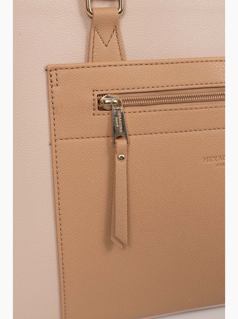 Bolso de hombro con 2 asas - 13" y a4 lys hexagona Nude - Kiabi