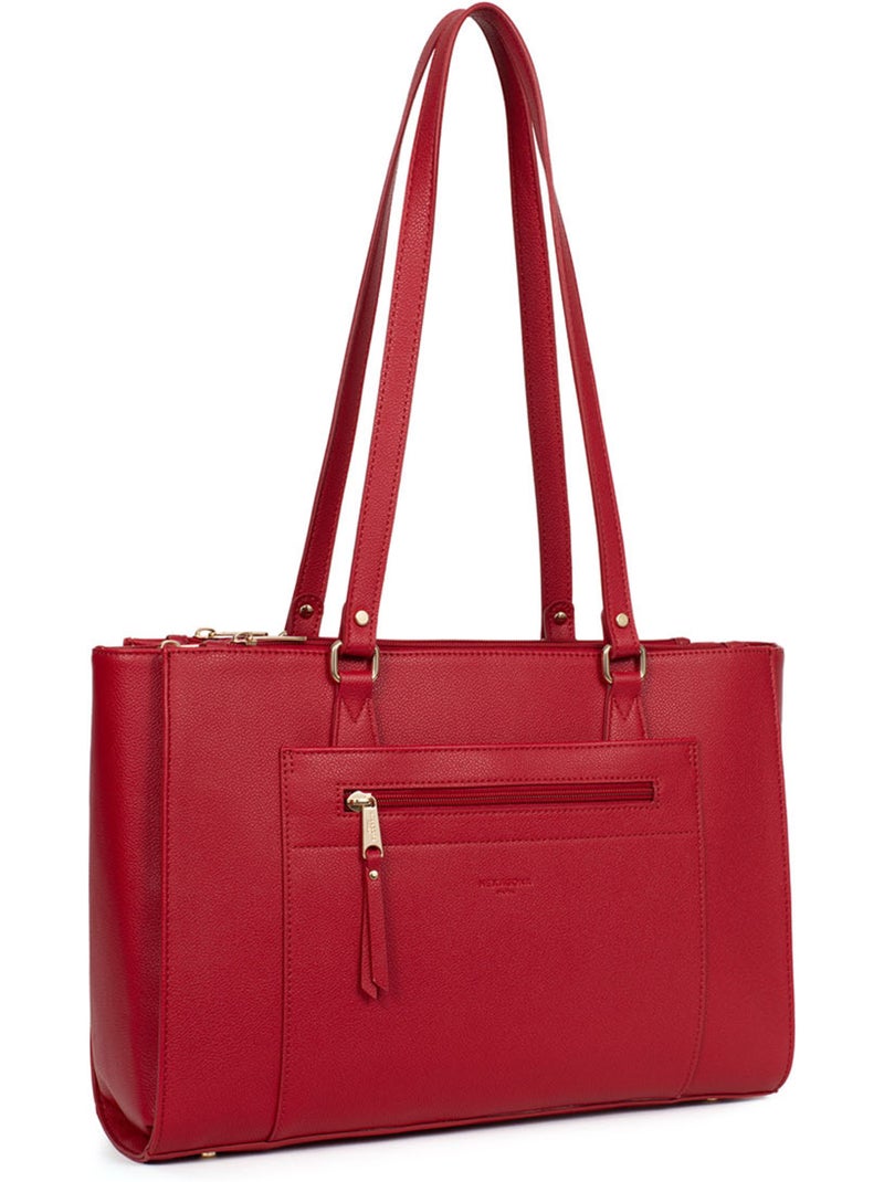Bolso de hombro con 2 asas - 13" y a4 lys hexagona Rojo - Kiabi