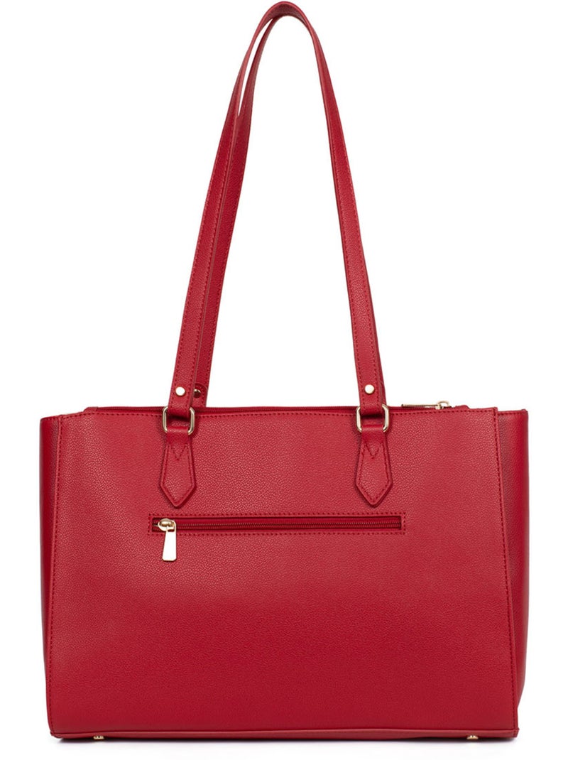 Bolso de hombro con 2 asas - 13" y a4 lys hexagona Rojo - Kiabi