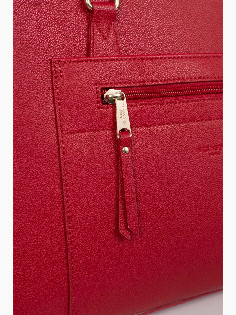 Bolso de hombro con 2 asas - 13" y a4 lys hexagona Rojo - Kiabi