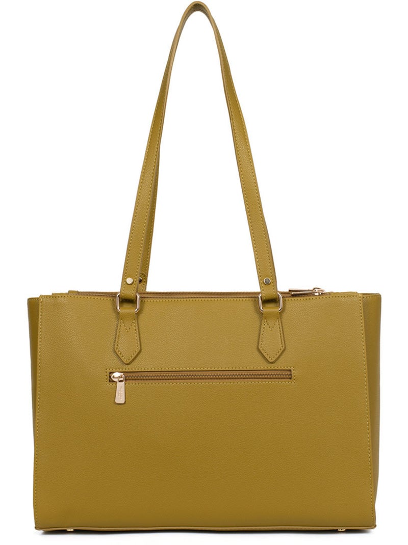 Bolso de hombro con 2 asas - 13" y a4 lys hexagona Verde anís - Kiabi