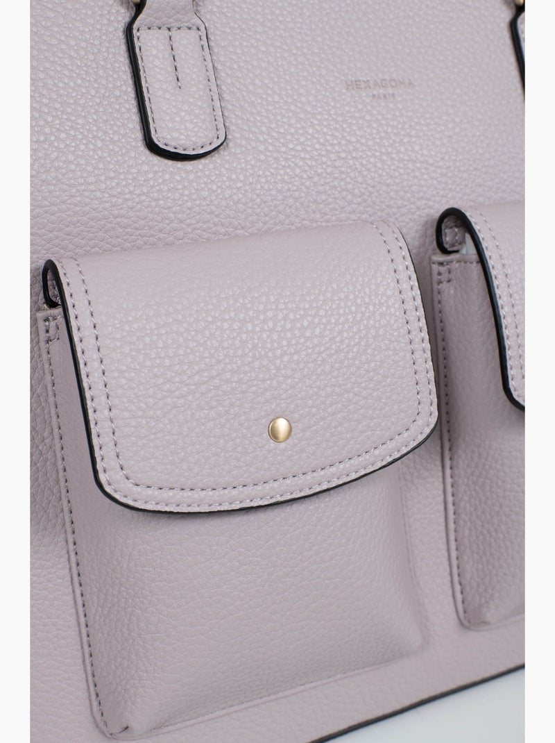 Bolso de hombro con 2 asas - a4 zora hexagona Malva chiaro - Kiabi