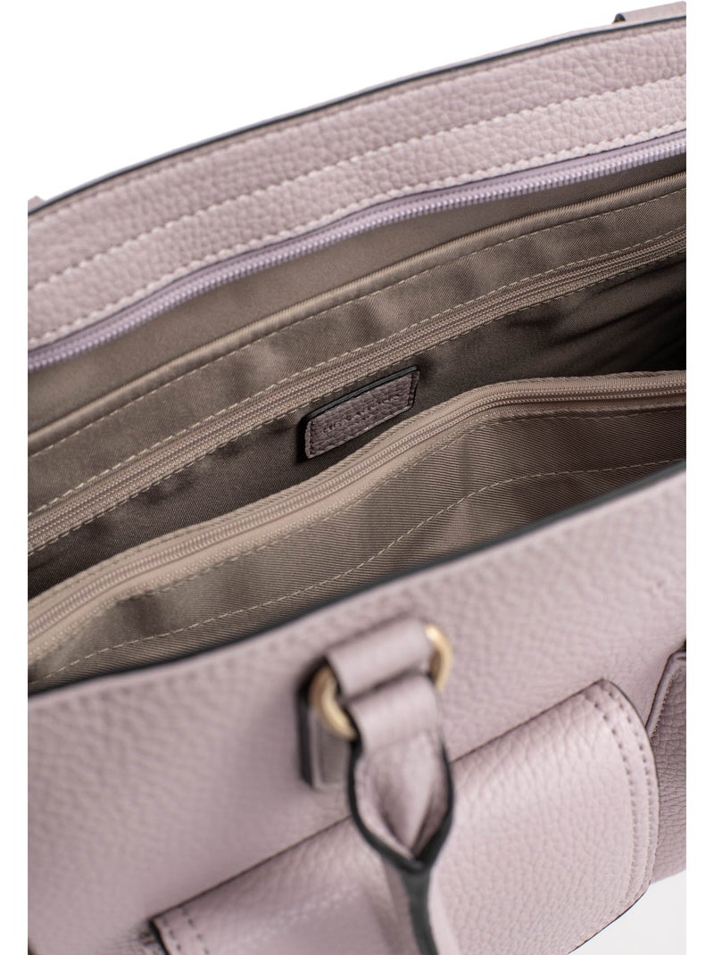 Bolso de hombro con 2 asas - a4 zora hexagona Malva chiaro - Kiabi
