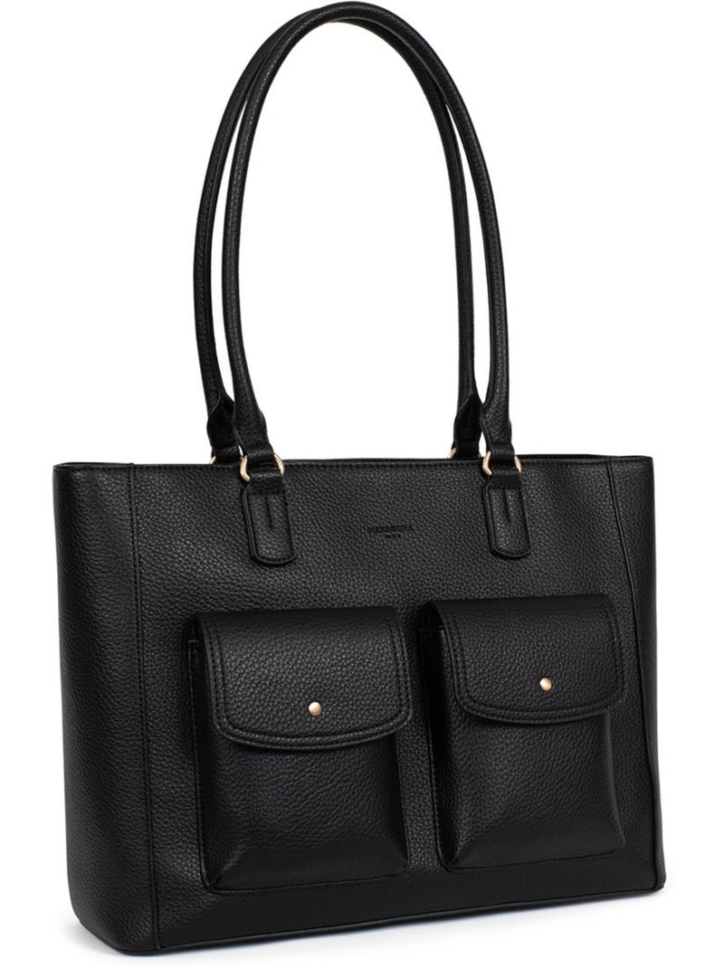 Bolso de hombro con 2 asas - a4 zora hexagona Negro - Kiabi