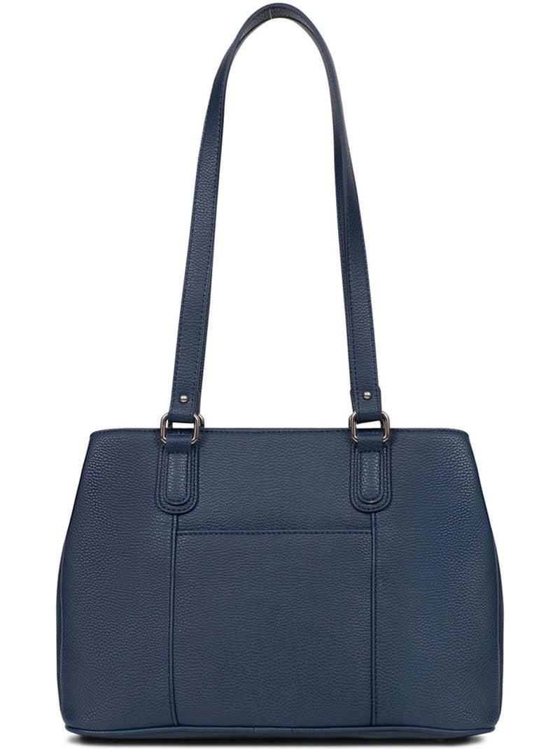 Bolso de hombro con 2 asas maya hexagona Azul marino - Kiabi