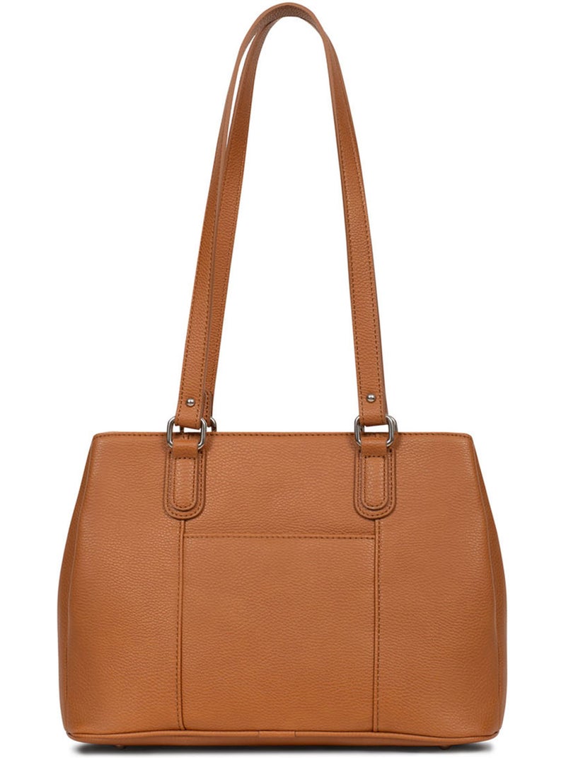 Bolso de hombro con 2 asas maya hexagona Marrón caramelo - Kiabi