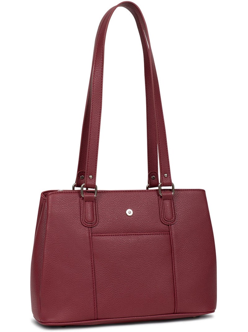 Bolso de hombro con 2 asas maya hexagona Rojo carmín - Kiabi