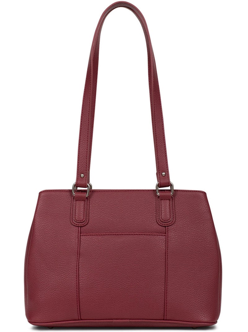 Bolso de hombro con 2 asas maya hexagona Rojo carmín - Kiabi