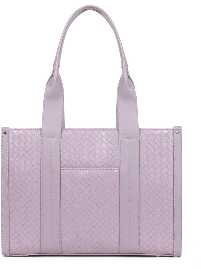 Bolso de hombro con 2 asas nila hexagona Malva chiaro - Kiabi