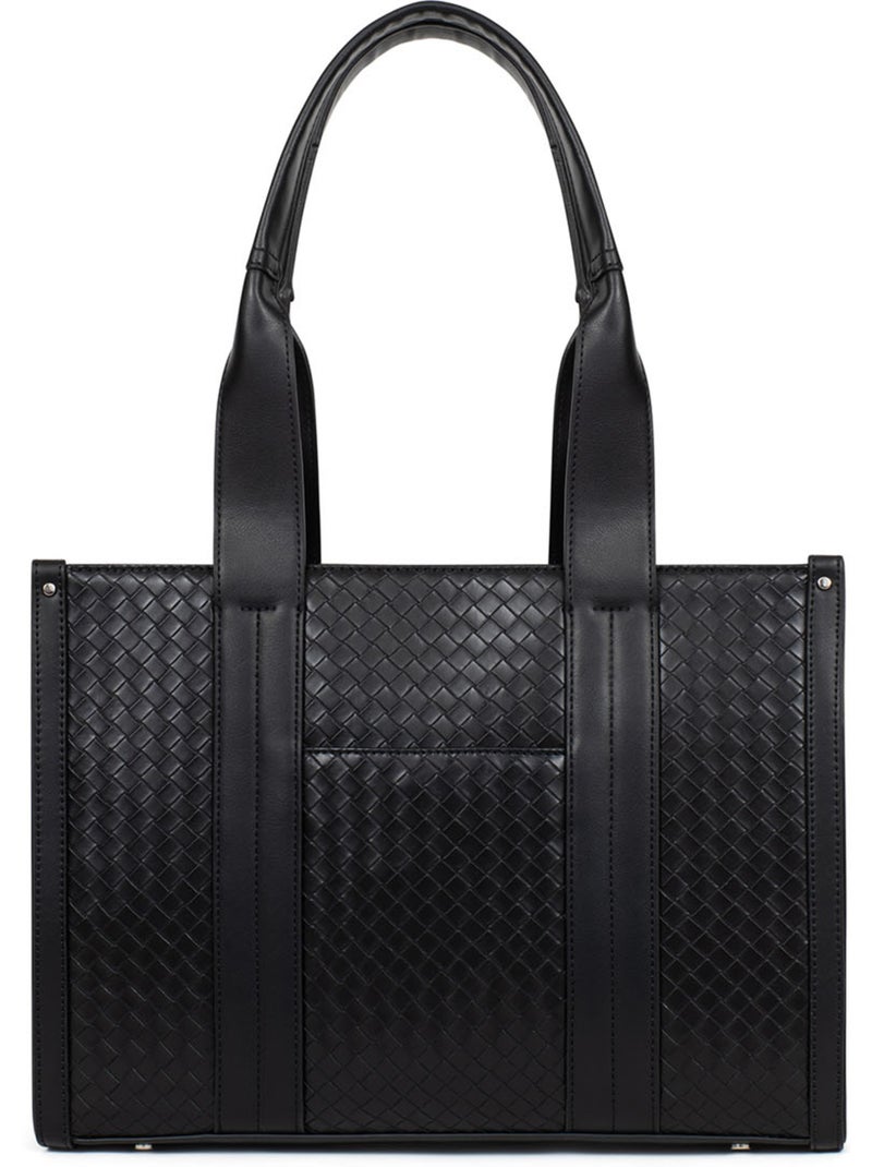 Bolso de hombro con 2 asas nila hexagona Negro - Kiabi