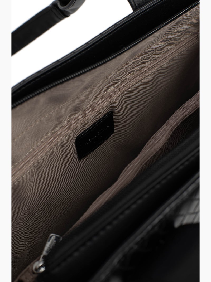 Bolso de hombro con 2 asas nila hexagona Negro - Kiabi