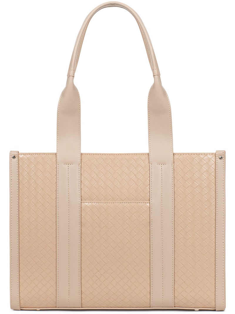 Bolso de hombro con 2 asas nila hexagona Taupe - Kiabi